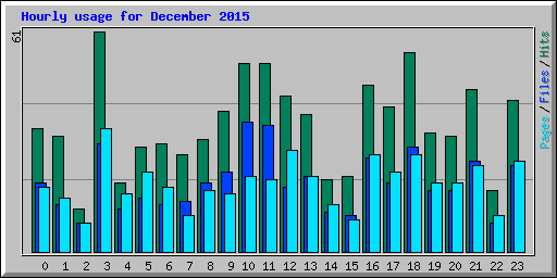 Hourly usage for December 2015