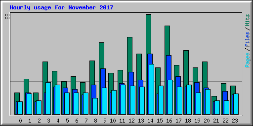 Hourly usage for November 2017