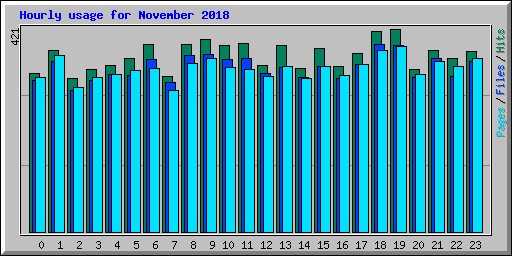 Hourly usage for November 2018