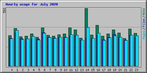 Hourly usage for July 2020