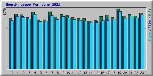 Hourly usage for June 2021