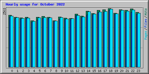 Hourly usage for October 2022