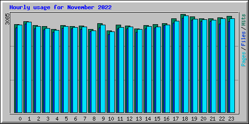 Hourly usage for November 2022