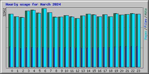 Hourly usage for March 2024