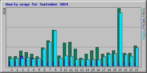 Hourly usage for September 2024