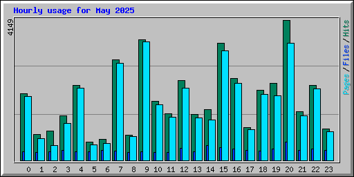 Hourly usage for May 2025